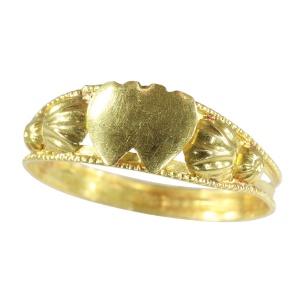 Georgian 18K Yellow Gold Love Wedding Band, Circa 1780  A Timeless Symbol of Romance